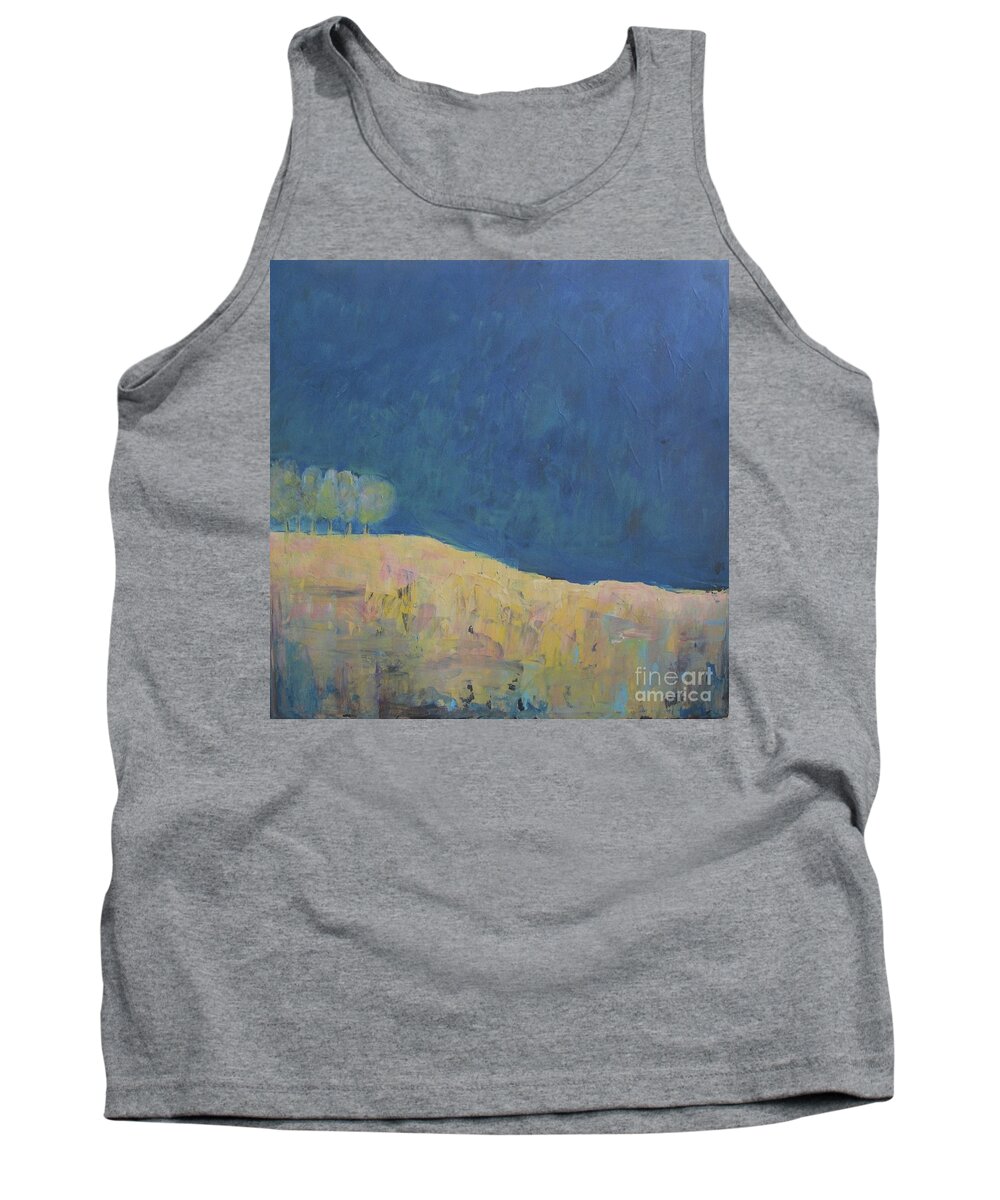 Abstract Tank Top featuring the painting Night Breeze by Vesna Antic