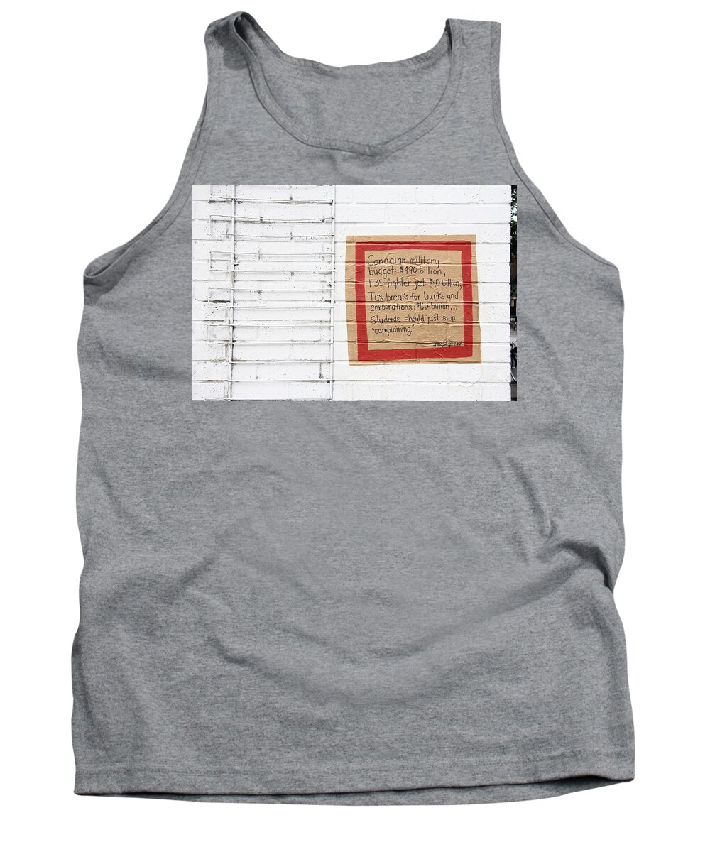 Urban Tank Top featuring the photograph Not A Manifesto by Kreddible Trout