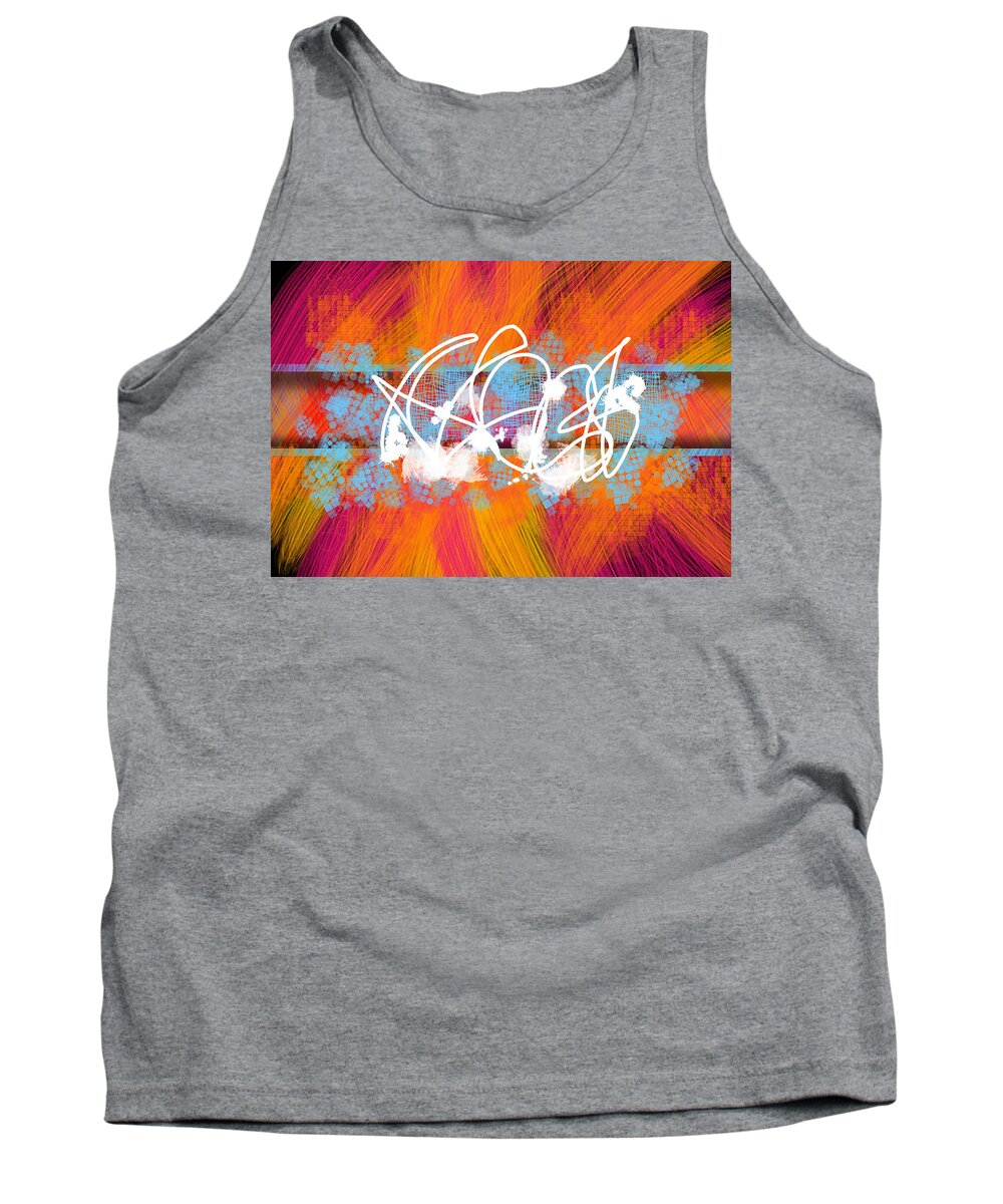 Abstract Tank Top featuring the digital art Not Going There by Lisa Schwaberow