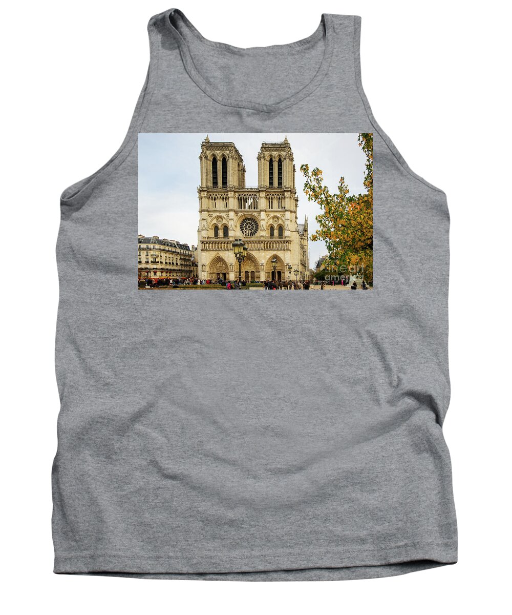 Notre Dame Cathedral Paris France Tank Top featuring the photograph Notre Dame Cathedral Paris France by Wayne Moran