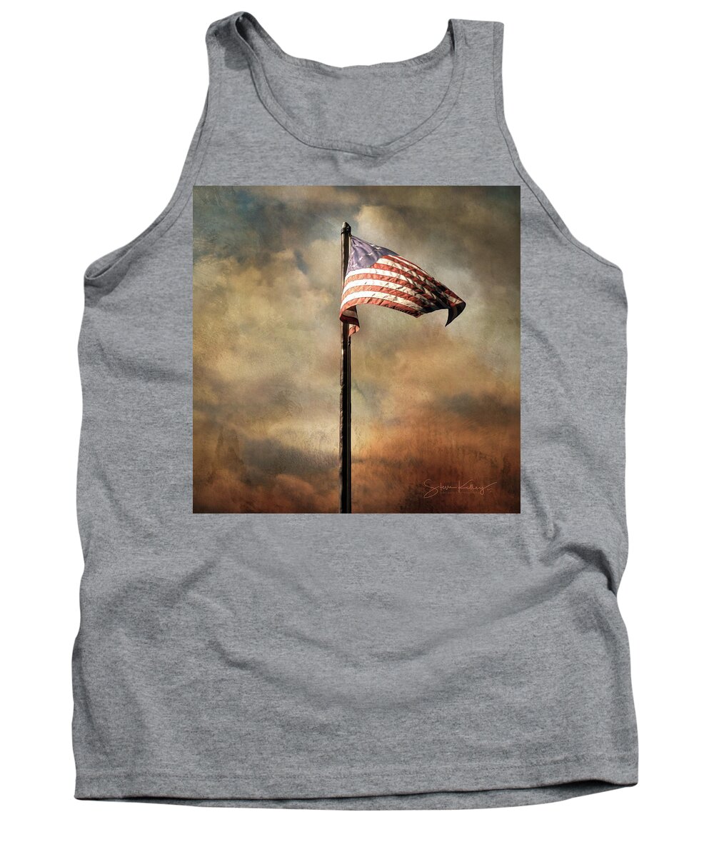  Tank Top featuring the digital art Old Glory by Steve Kelley