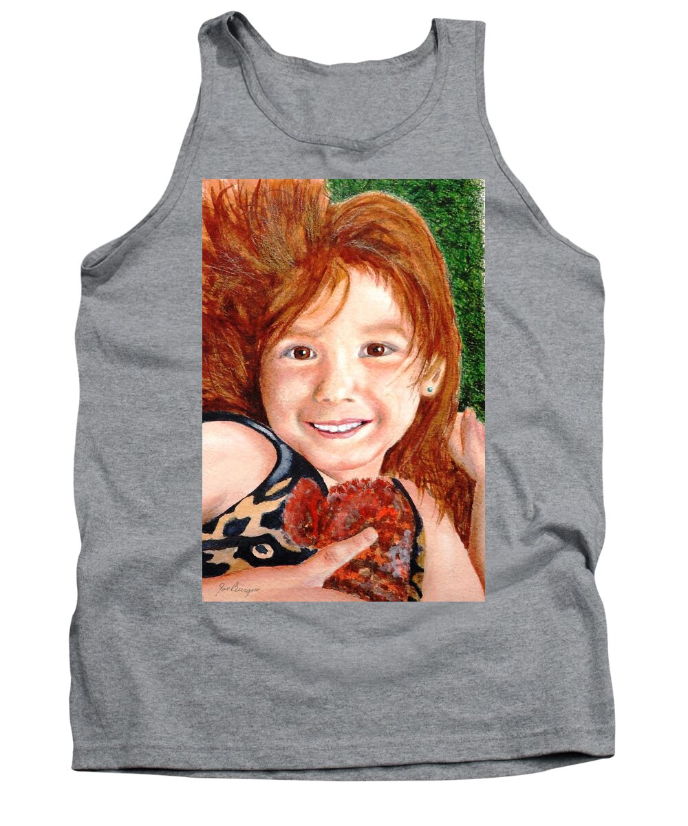 Olivia Tank Top featuring the painting Olivia by Joseph Burger