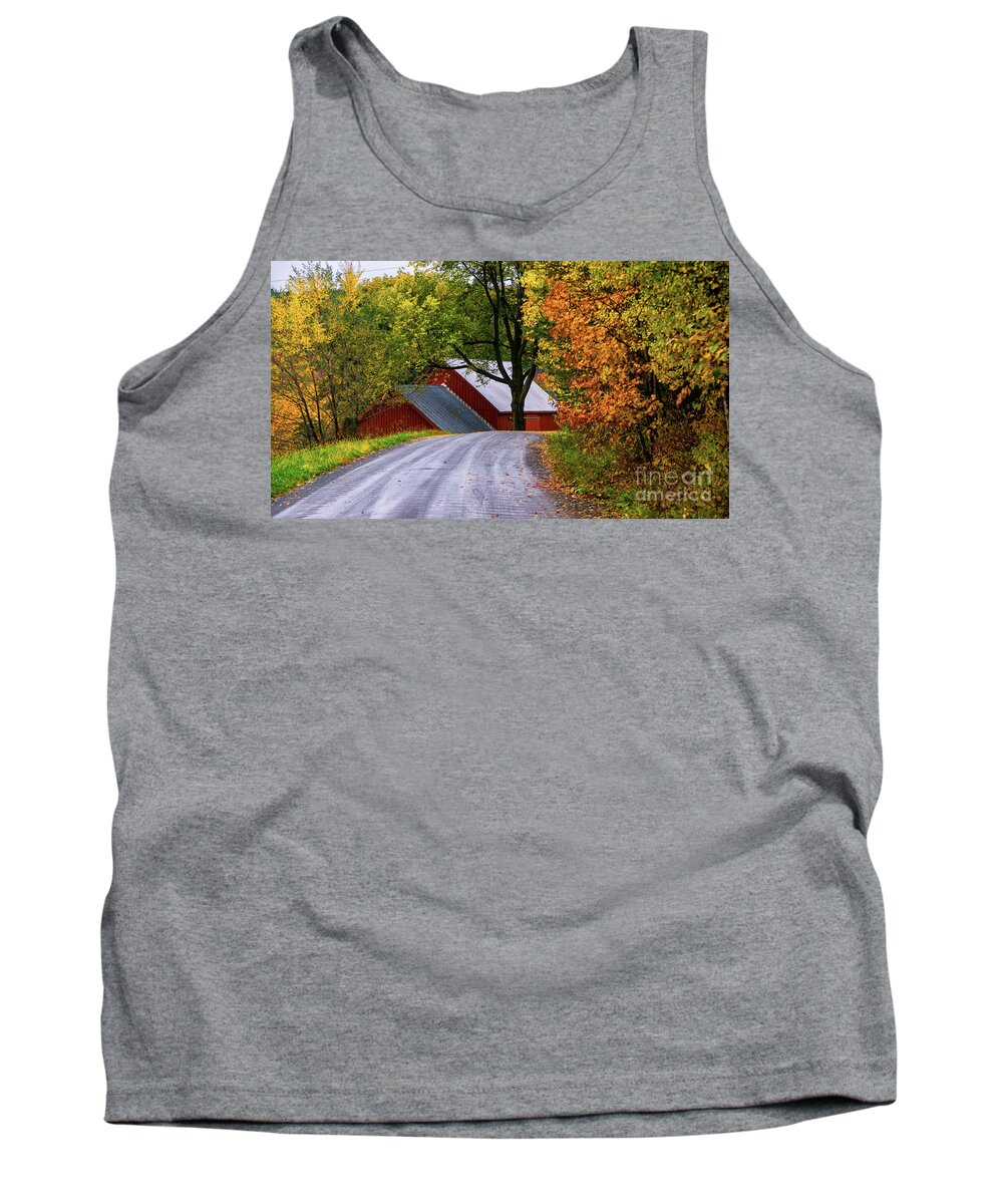Vermont Tank Top featuring the photograph On the back roads of Berlin Vermont. by Scenic Vermont Photography