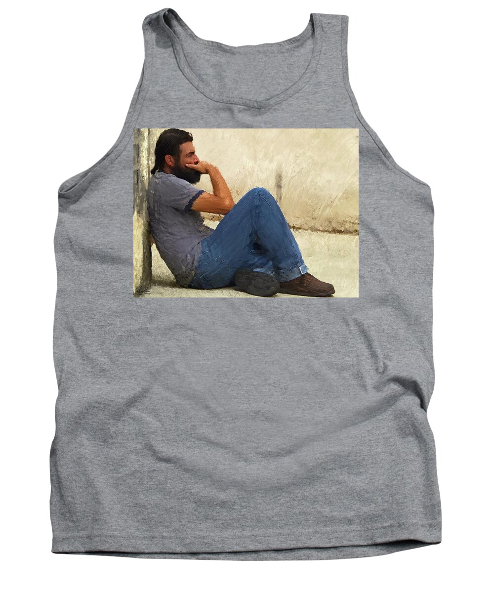 Street Tank Top featuring the photograph On The Street by GW Mireles