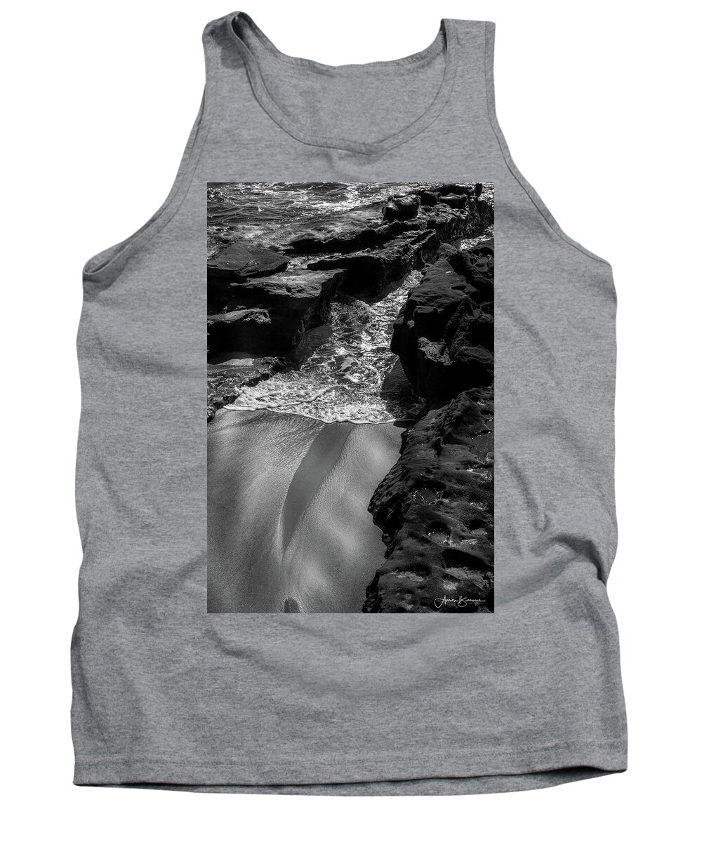 Beach Tank Top featuring the photograph Out With The Tide by Aaron Burrows
