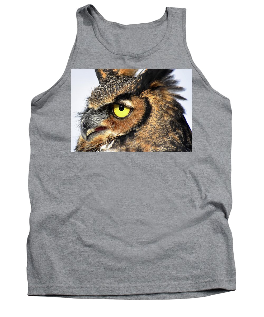 Owl Tank Top featuring the photograph Owl by Michelle Wittensoldner