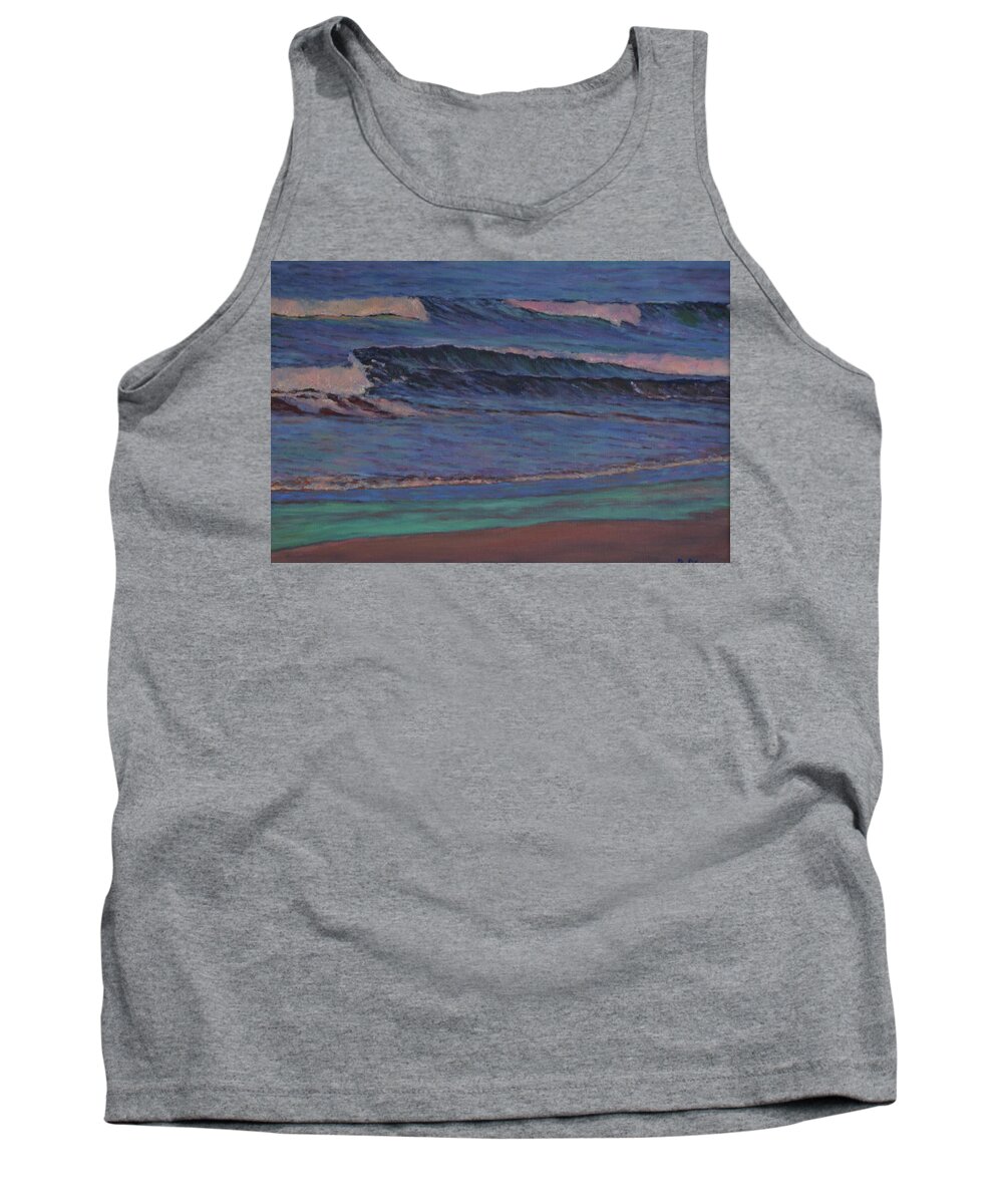Pacific Beach Tank Top featuring the painting Pacific Beach by Beth Riso