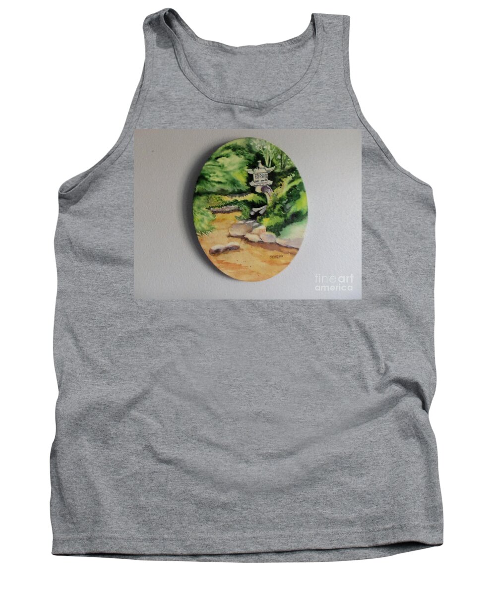 Pagoda Tank Top featuring the painting Pagoda by Marsha Woods