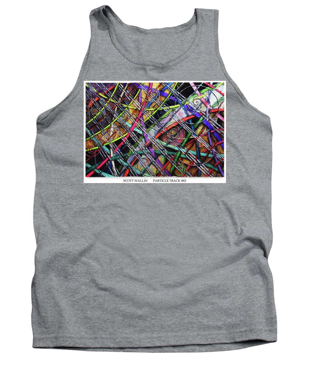 The Particle Track Series Is A Bright Tank Top featuring the painting Particle Track Sixty-three by Scott Wallin