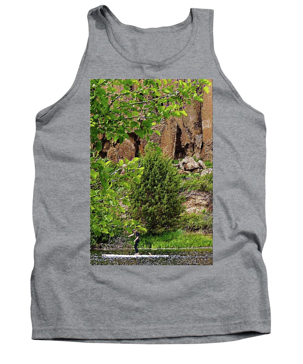 Evergreen Tank Top featuring the digital art Passing By by Vincent Green