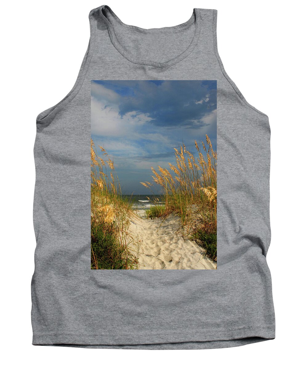 Ocean Tank Top featuring the photograph Path to the Ocean by Jerry Griffin
