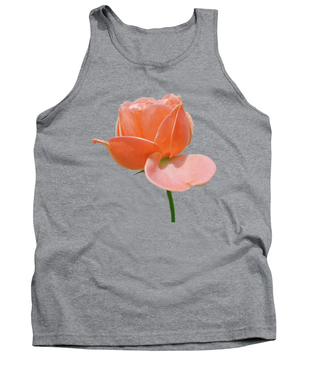 Flower Tank Top featuring the photograph Peach Rose by Terri Waters
