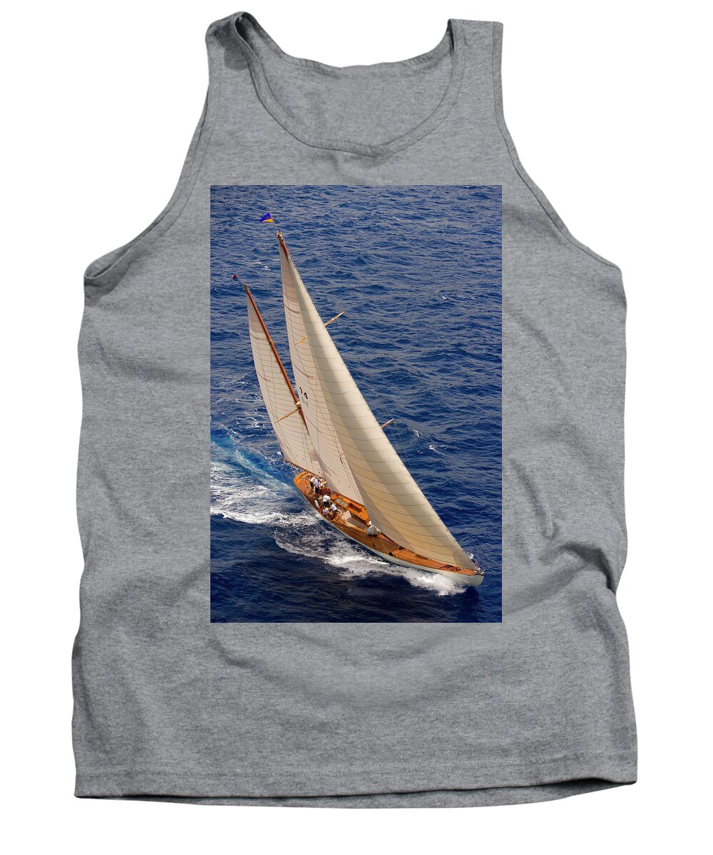 Sailboat Tank Top featuring the photograph Perfect Trim by Gary Felton