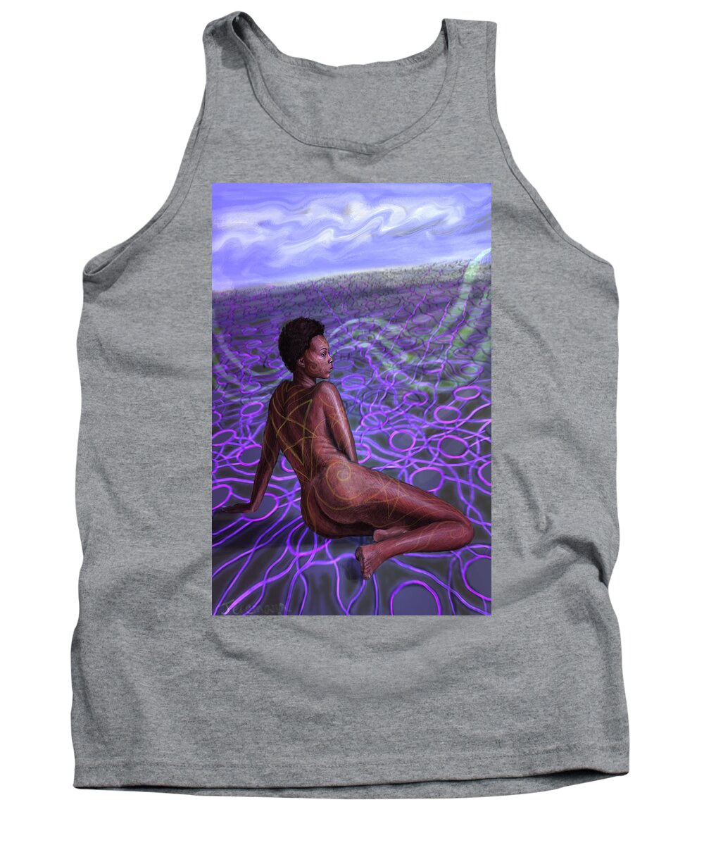 Digital Art Tank Top featuring the painting Plane by Jeremy Robinson