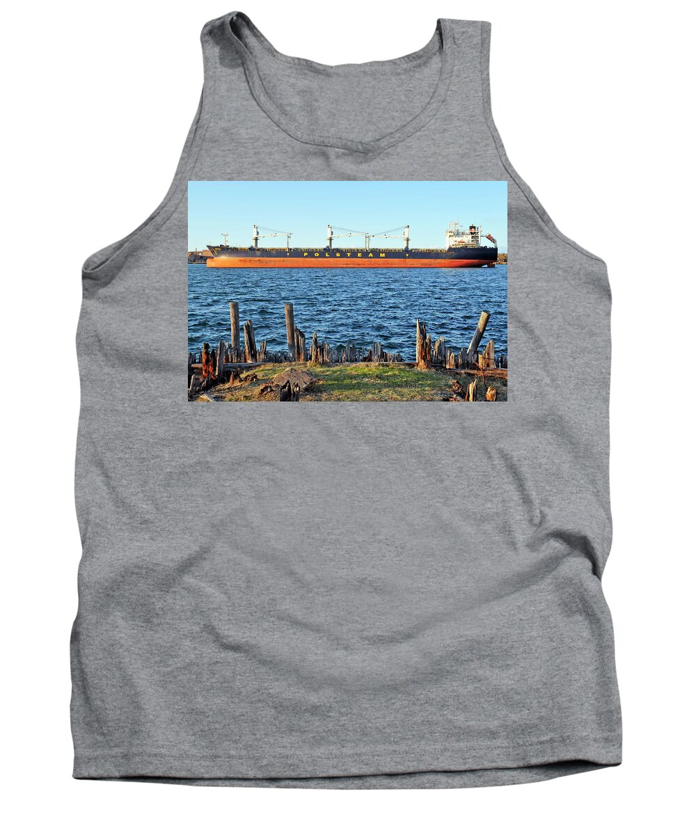 Freighter Tank Top featuring the photograph Polsteam Iryda Freighter by Gregory Steele