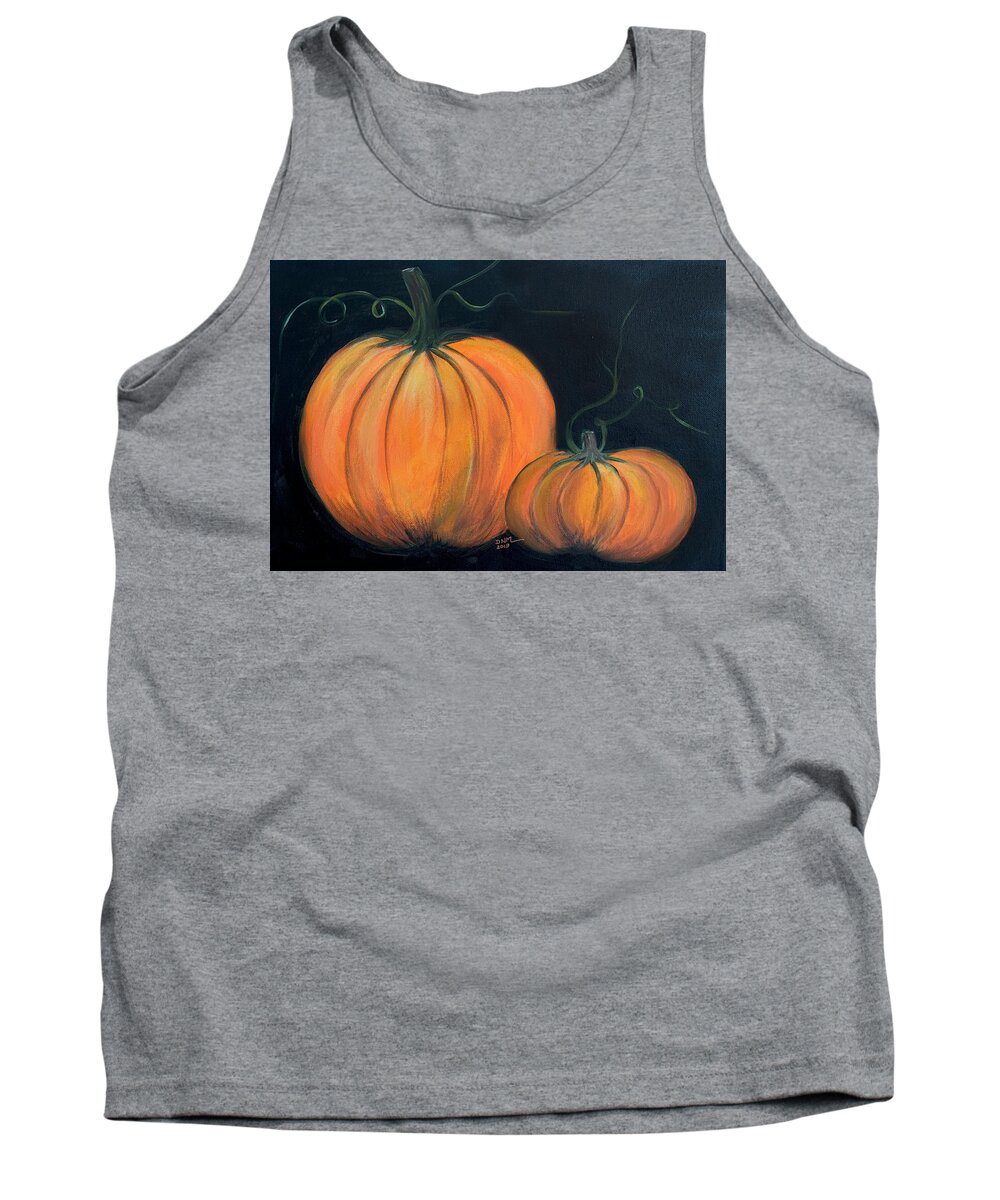 Autumn Tank Top featuring the painting Pumpkins by Dorothy Maier