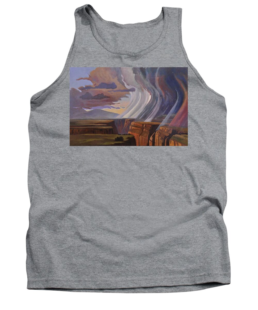 Taos Tank Top featuring the painting Rainbow of Rain by Art West