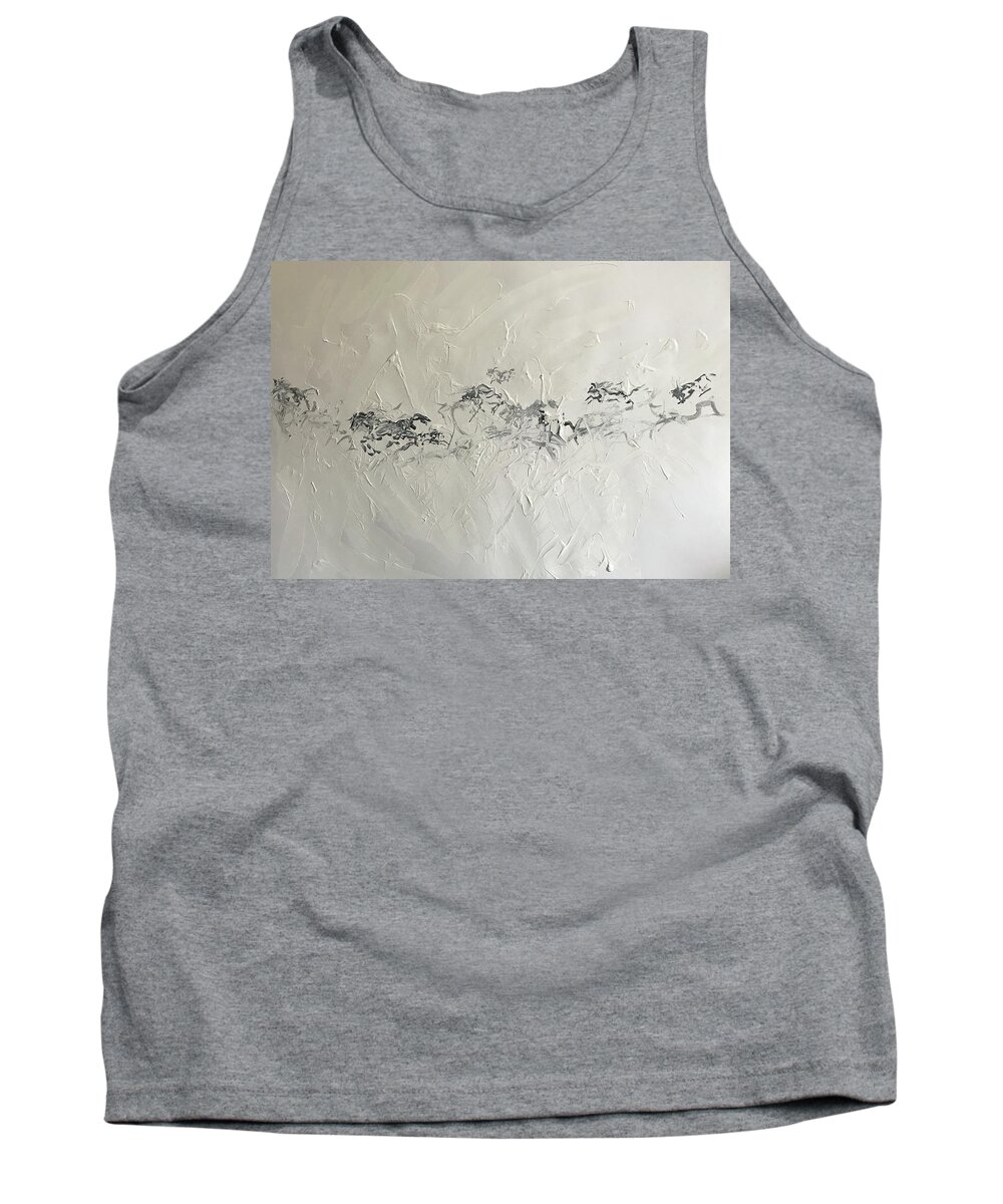 Horses Tank Top featuring the painting Rampage Run by Elizabeth Parashis