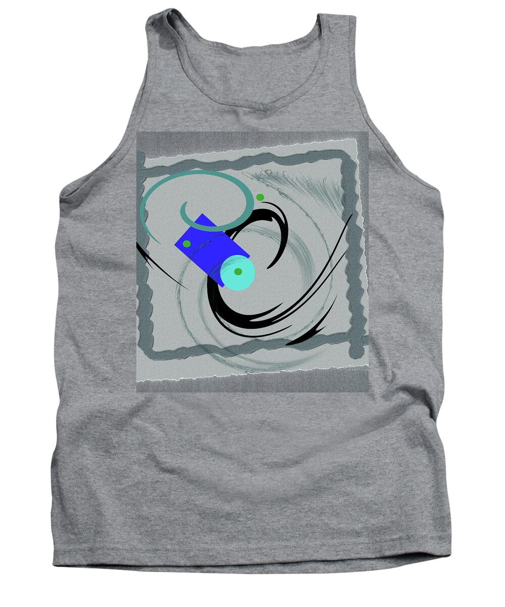 Abstract Tank Top featuring the photograph Randomness Variations 5, On Paper Montage by Terri Harper