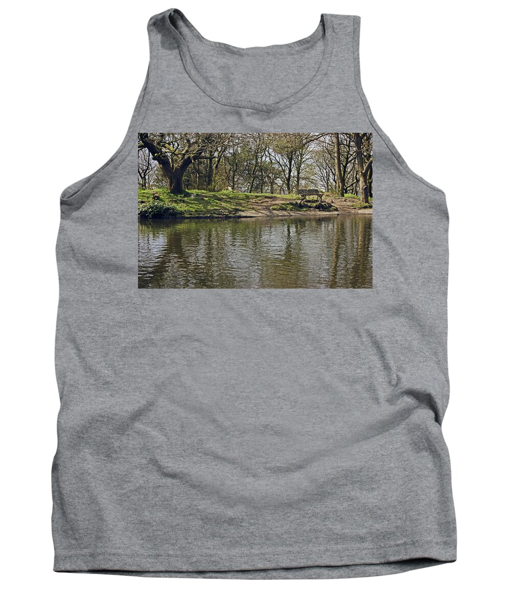 Rivington Tank Top featuring the photograph  RIVINGTON Japanese Pool Bench. by Lachlan Main