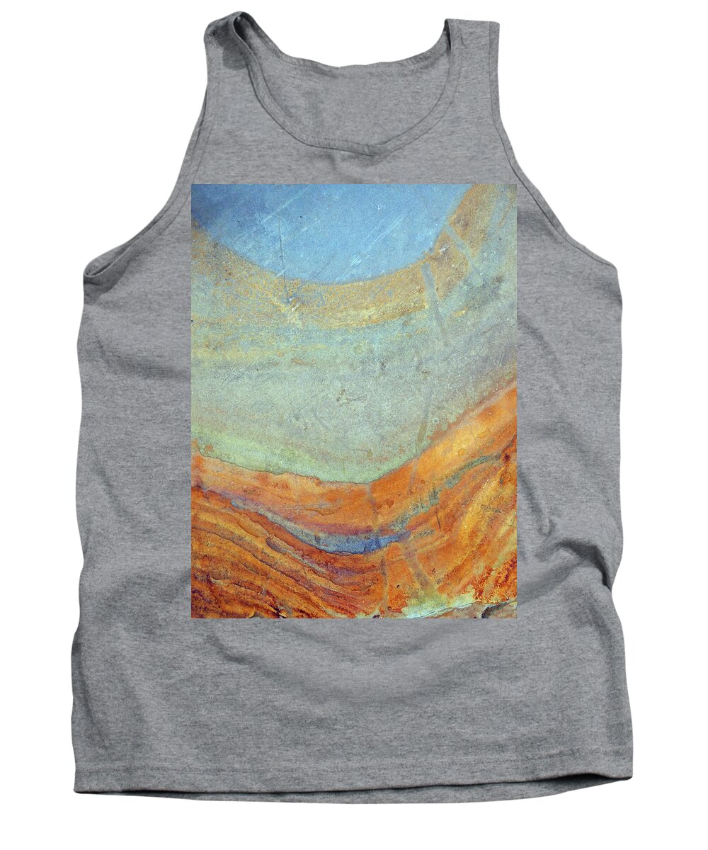 Duane Mccullough Tank Top featuring the photograph Rock Stain Abstract 7 by Duane McCullough