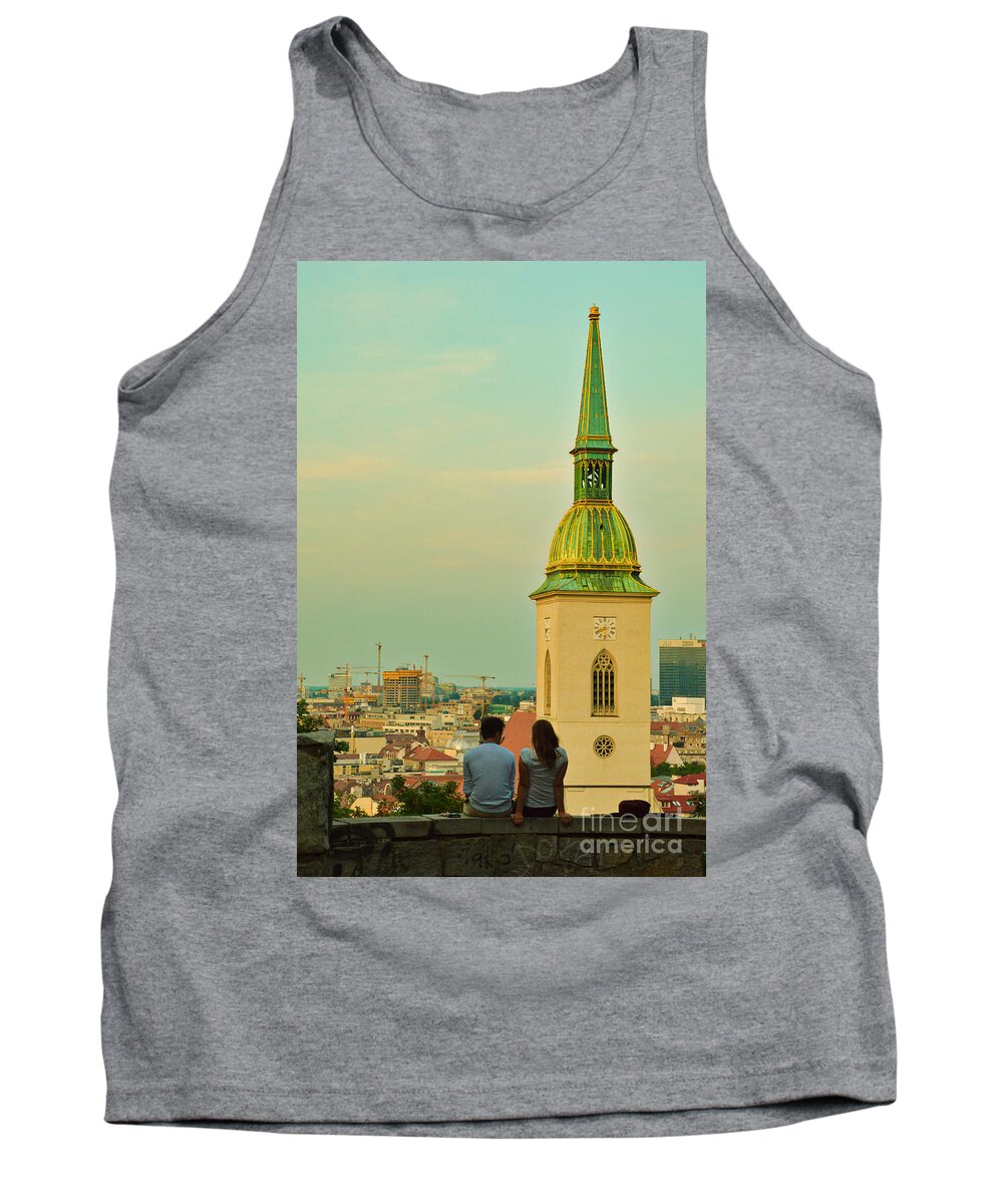Couple Tank Top featuring the photograph Romance in Bratislava by Yavor Mihaylov