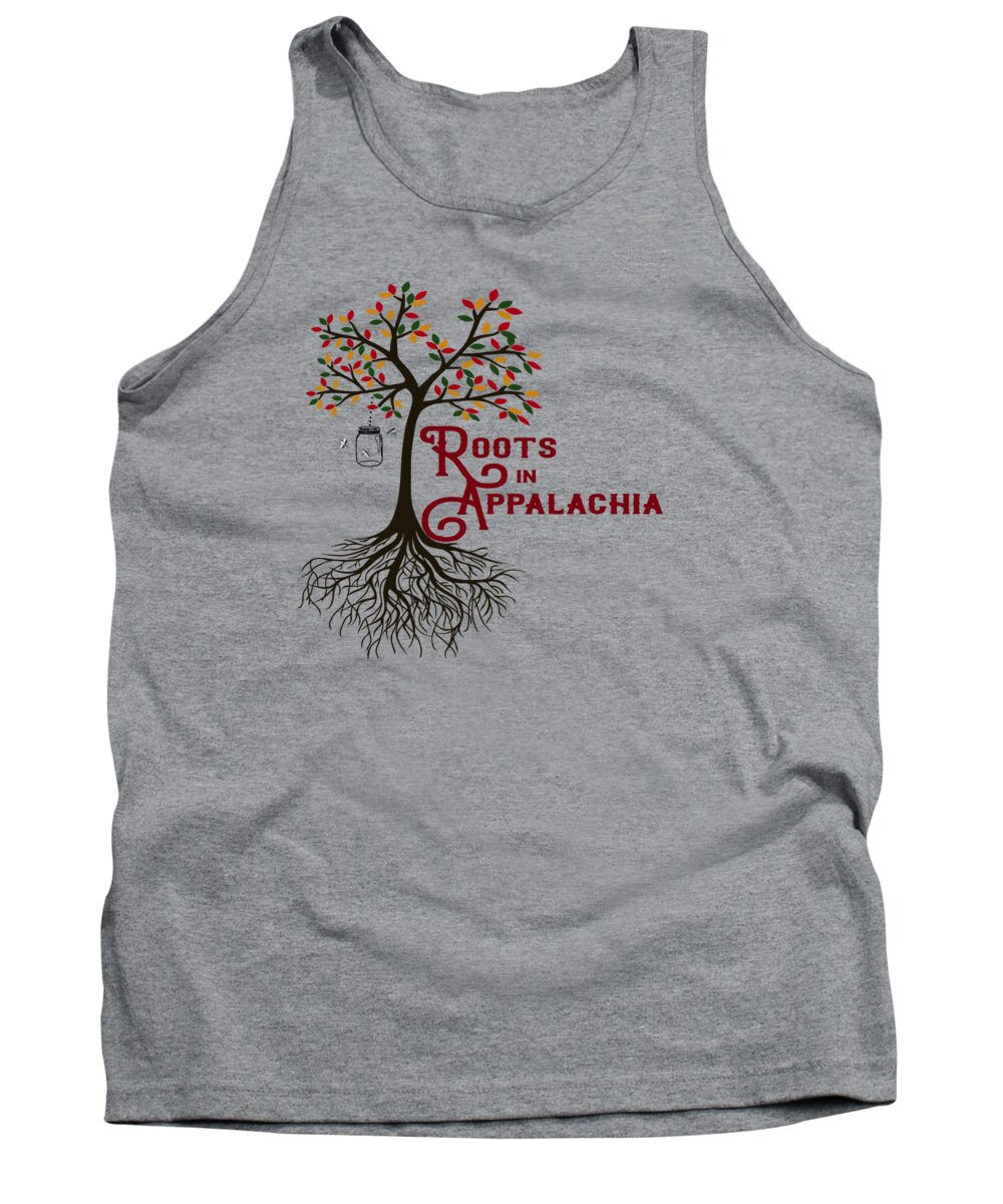 Roots In Appalachia Tank Top featuring the digital art Roots in Appalachia Lightning Bugs by Heather Applegate