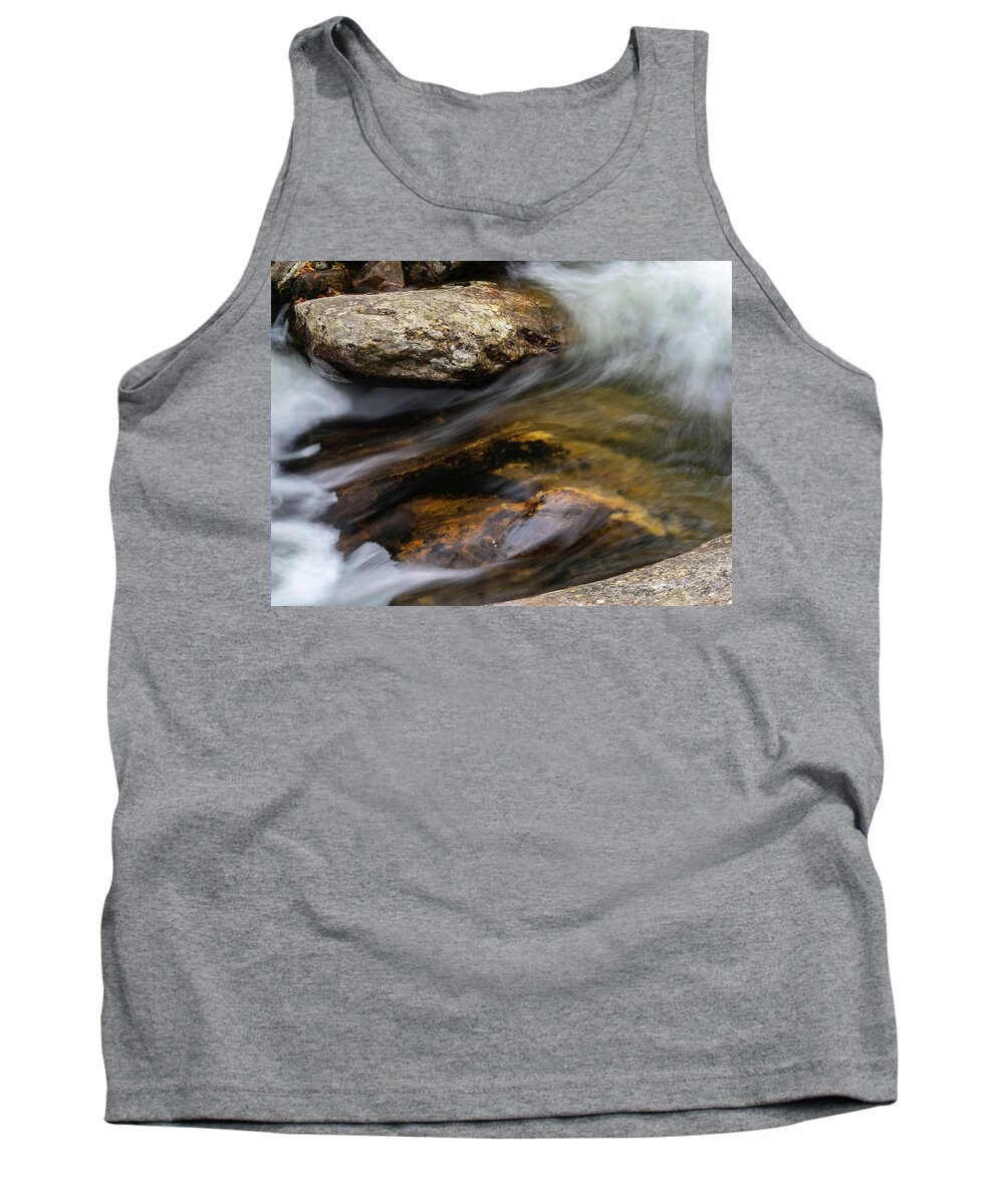 Blueridge Tank Top featuring the photograph Rushing Water by Peggy Blackwell