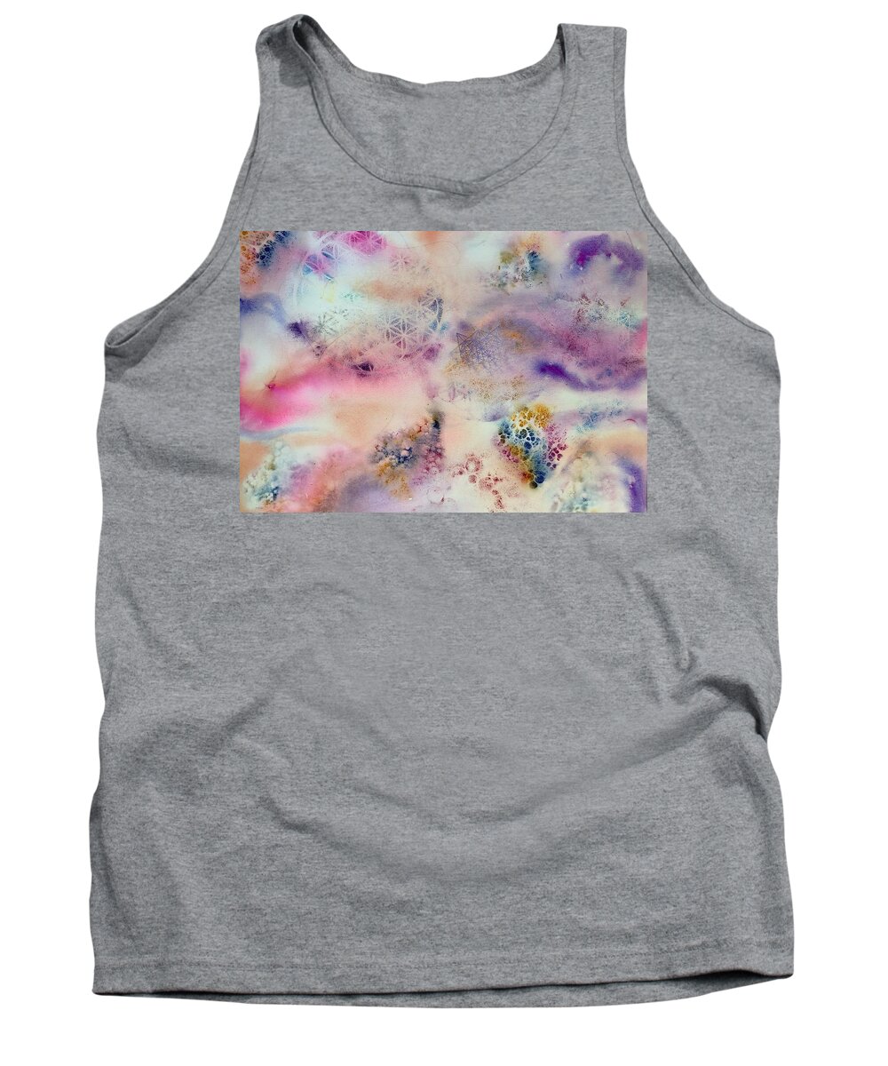 Sacred Geometry Tank Top featuring the painting Sacred Flow by Tara Moorman