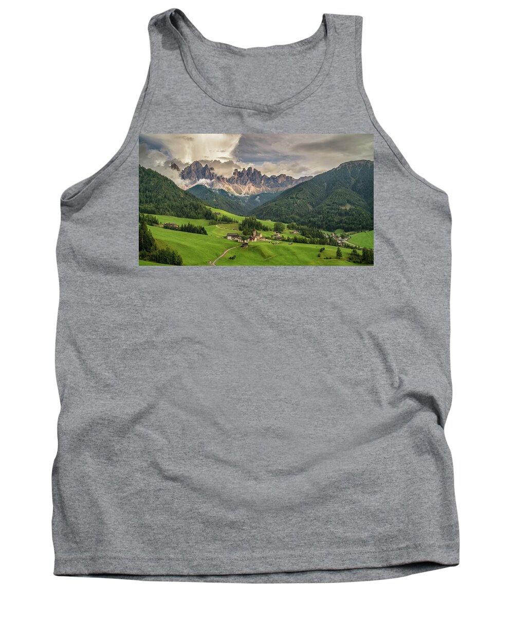 Alpine Tank Top featuring the photograph Santa Maddalena by James Billings