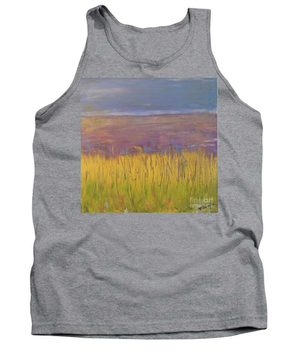 Sea Oats Horizon Tank Top featuring the painting Sea Oats by Patty Donoghue