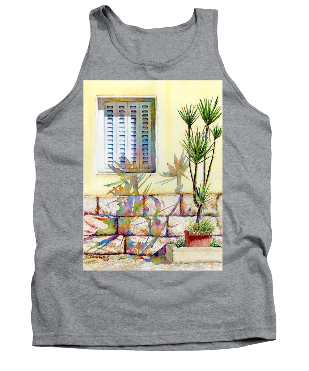 Shadows Tank Top featuring the painting Shadows I by Wendy Keeney-Kennicutt