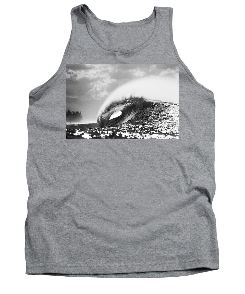  Black And White Tank Top featuring the photograph Silver Peak by Sean Davey