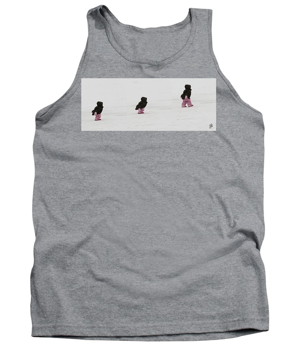 Art Hill Tank Top featuring the photograph Snow Frolicking by Ginger Repke