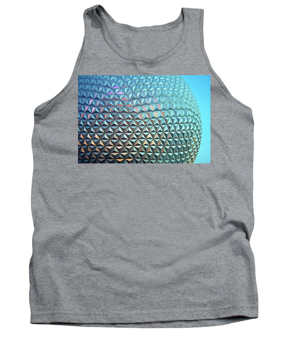 Epcot Tank Top featuring the photograph Spaceship Earth by Cora Wandel