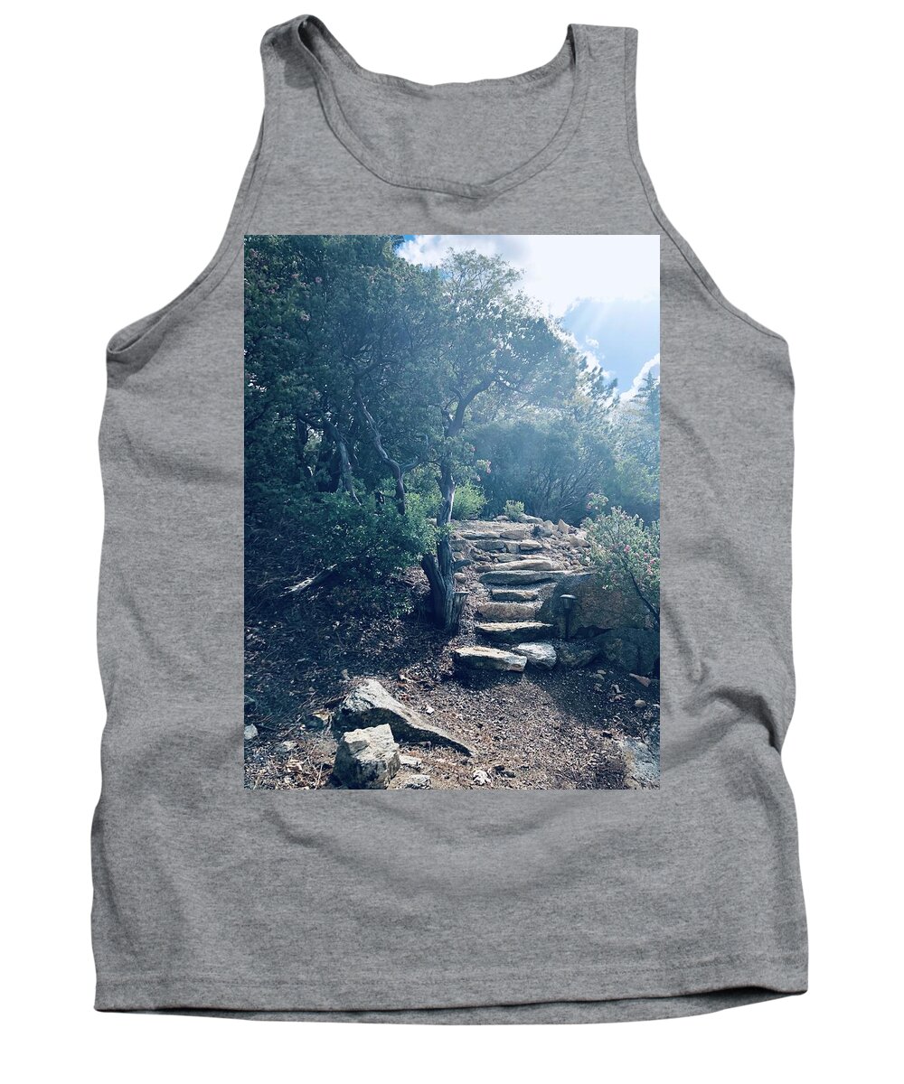 Rock Tank Top featuring the photograph Steps to enlightenment by Jeremy McKay