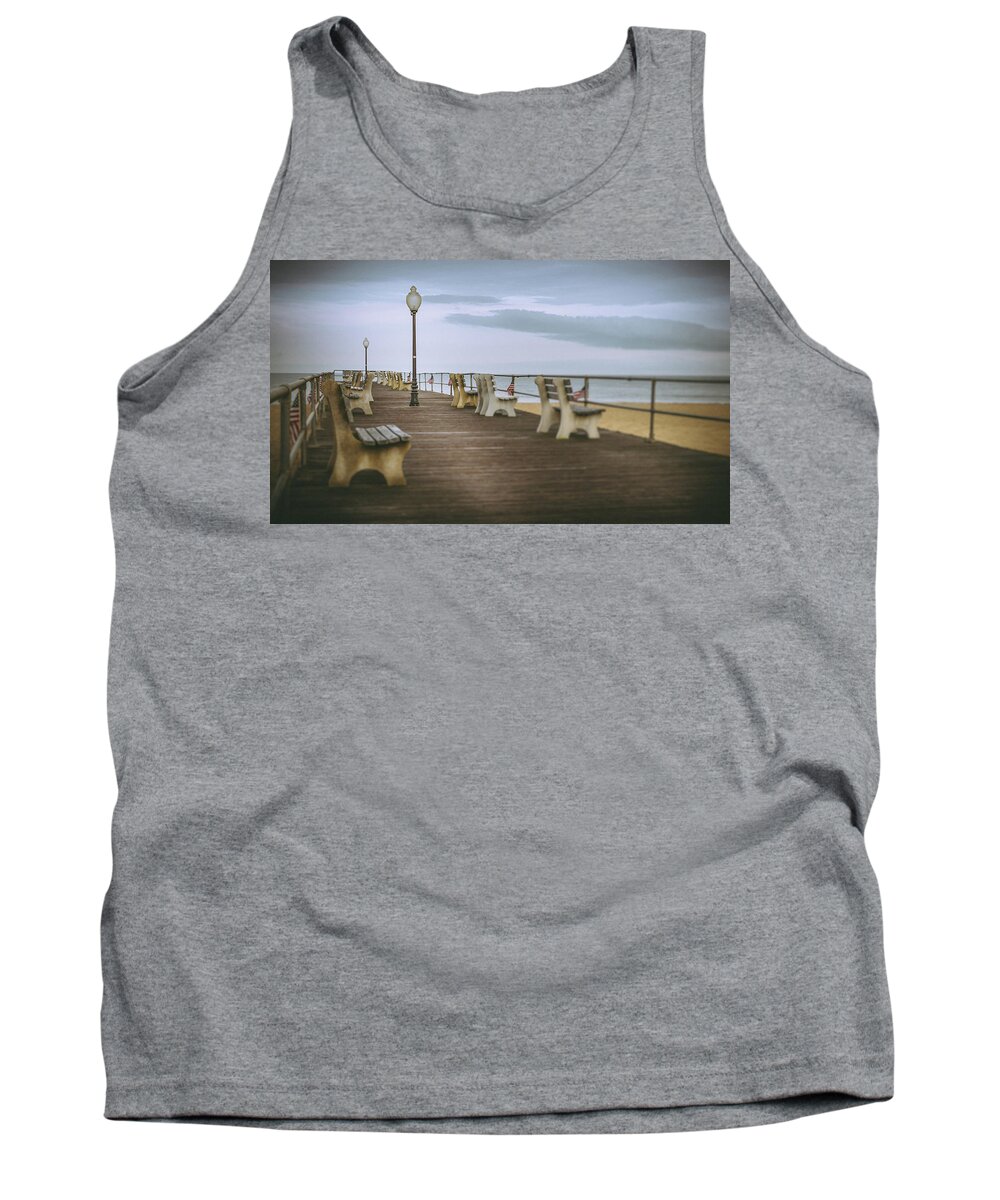 Office Decor Tank Top featuring the photograph Stormy Boardwalk 2 by Steve Stanger