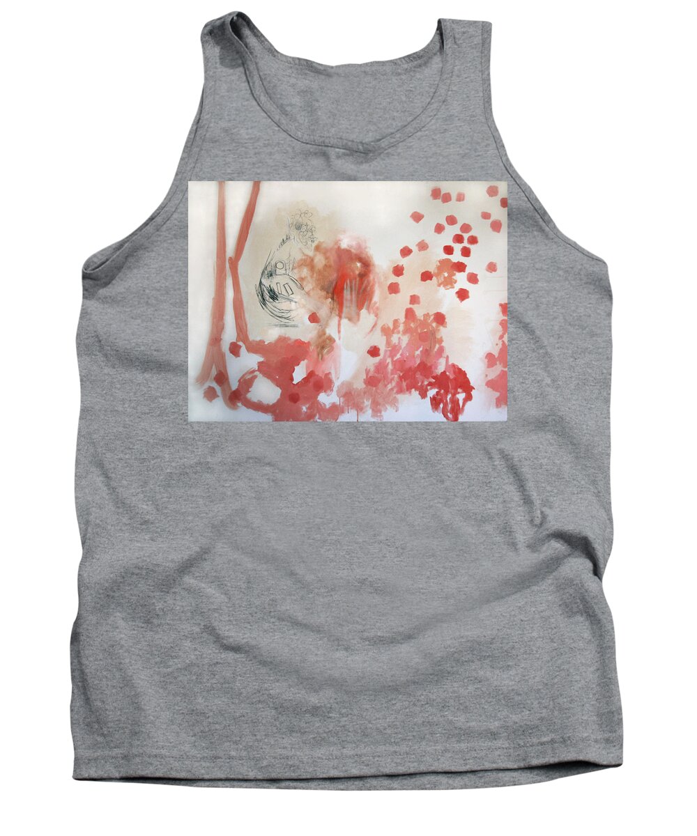 Nature Tank Top featuring the painting Suburban Wilderness by Janet Zoya