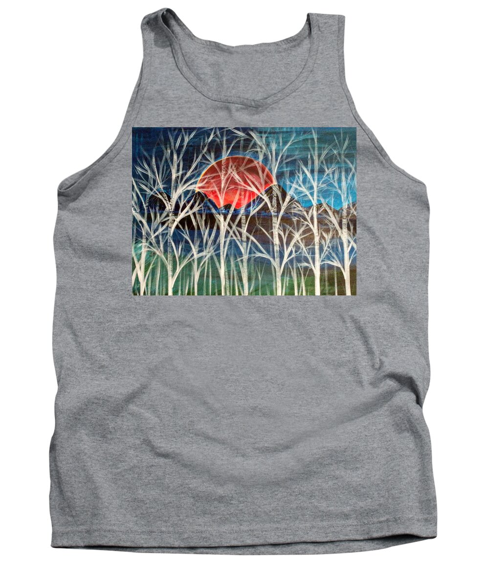 Landscape Tank Top featuring the painting Summer Dreaming by Raji Musinipally