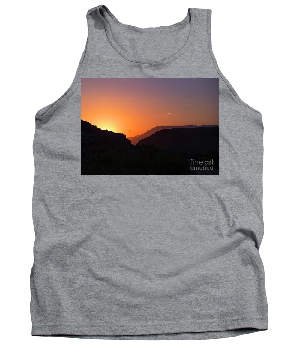Sunset Tank Top featuring the photograph Sunset at Zion by Diane Diederich