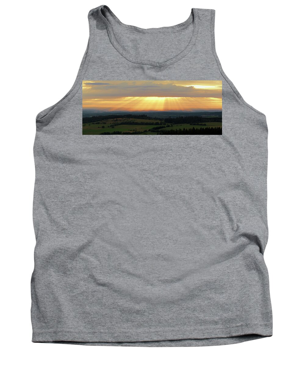 Sunset Tank Top featuring the photograph Sunset in Vogelsberg by Sun Travels