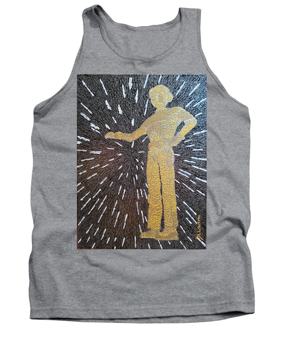 Oiler Tank Top featuring the painting T-town Magic by Darren Whitson