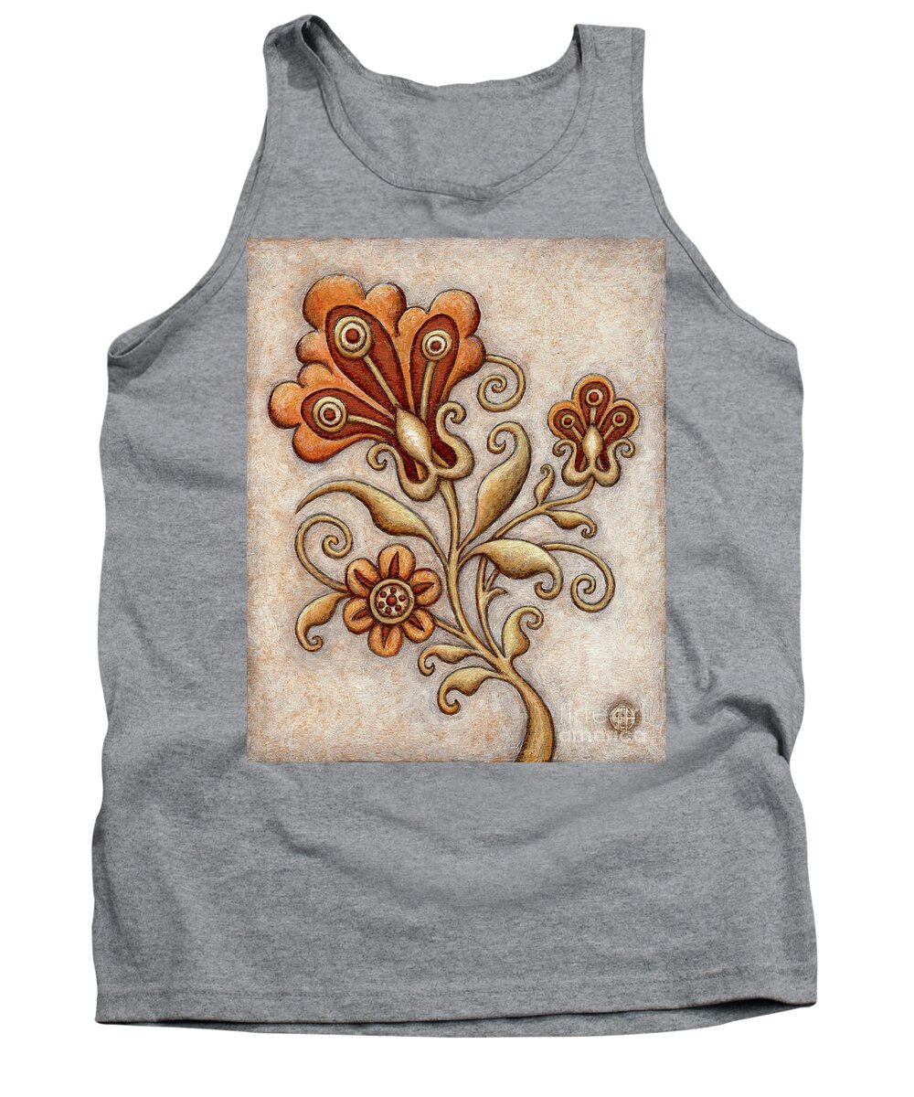 Floral Tank Top featuring the painting Tapestry Flower 3 by Amy E Fraser