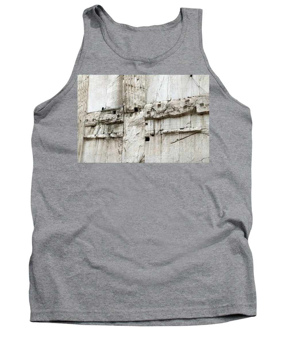 Stone Tank Top featuring the photograph Textural Antiquities Rome by Laura Davis