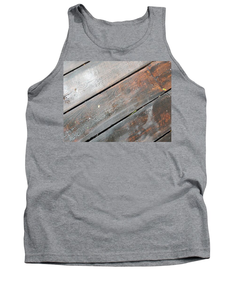 Wood Tank Top featuring the photograph Texture of a wooden floor by Oleg Prokopenko