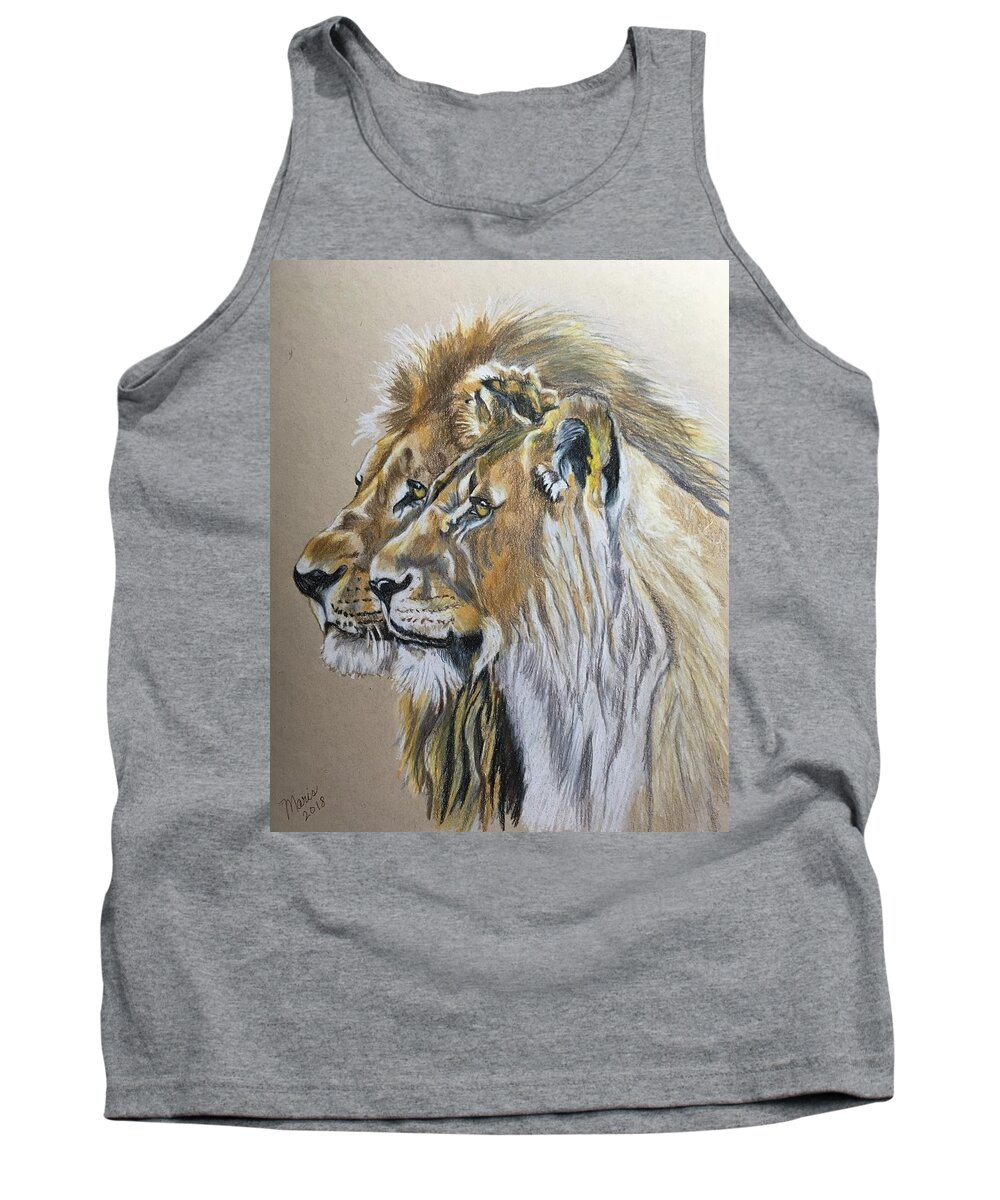Animals Tank Top featuring the painting The Couple by Maris Sherwood