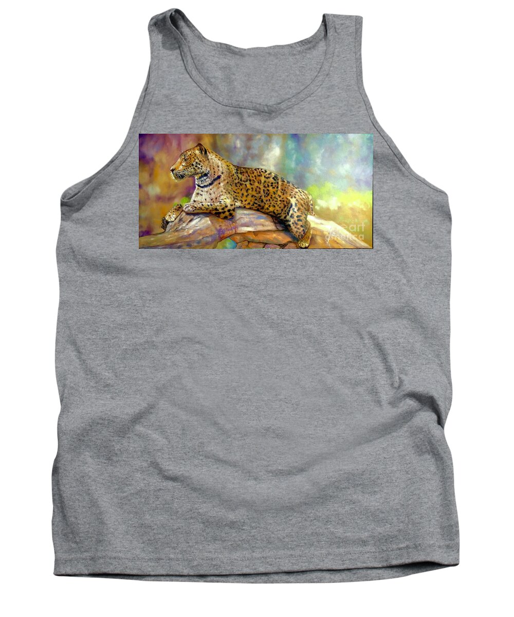 Oil Painting Tank Top featuring the painting The Leopard by Leland Castro