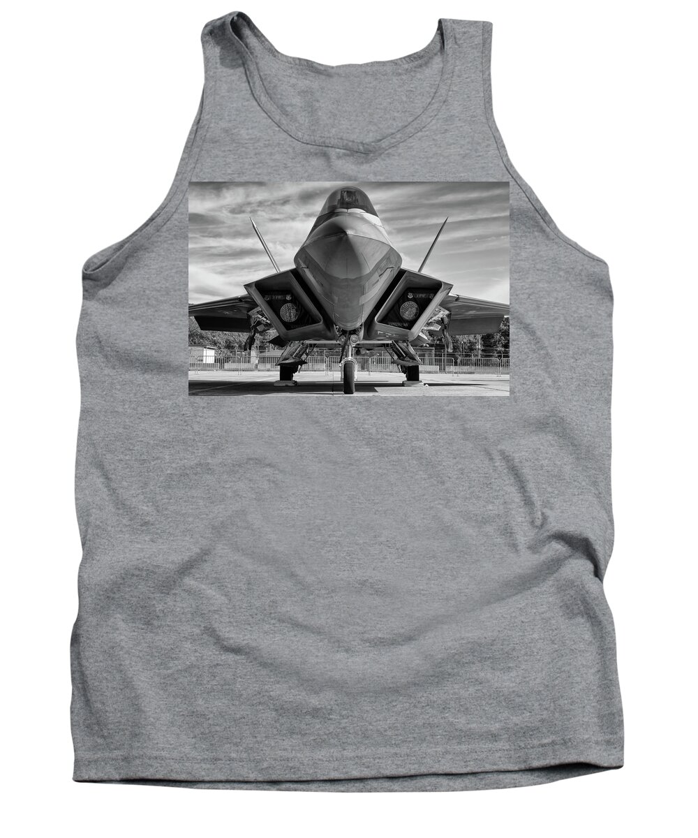 F22 Tank Top featuring the photograph The Raptor Waits by Chris Buff