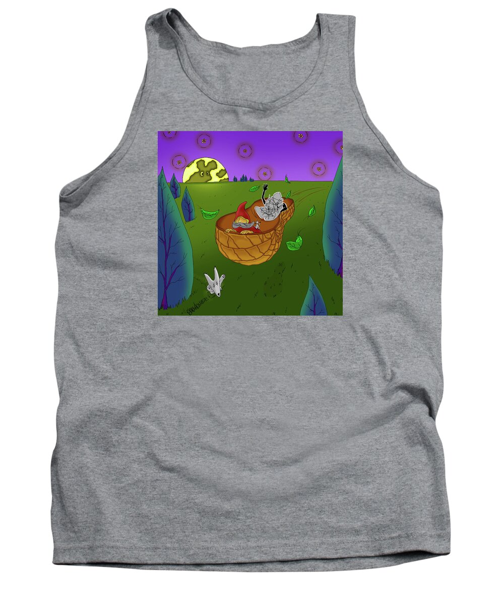 Moonlit Tank Top featuring the digital art The Return Home by Ismael Cavazos