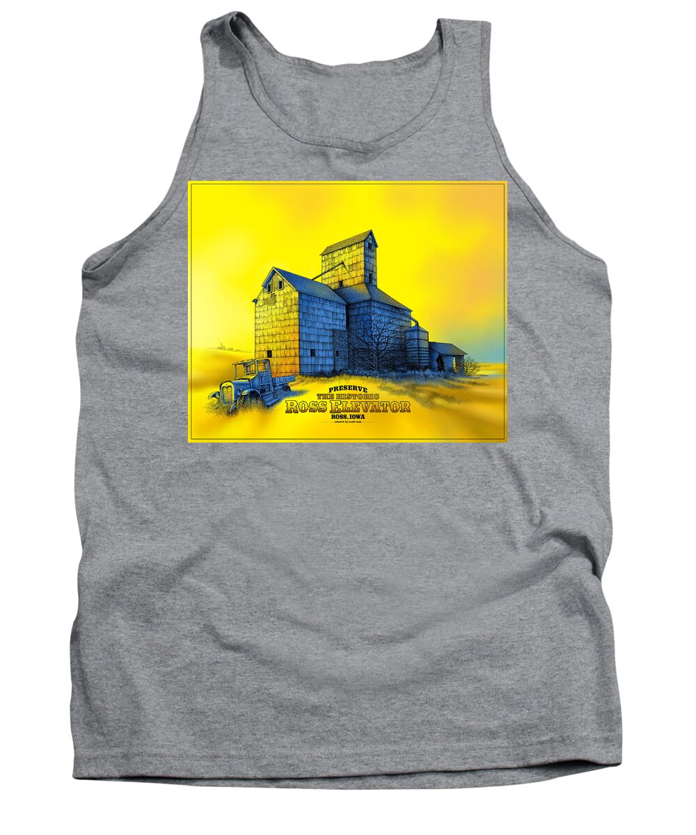 History Tank Top featuring the digital art The Ross Elevator Version 4 by Scott Ross